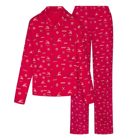 NWT SKIMS Sleep Long Sleeve Pajamas Sz Small - Picture 7 of 13